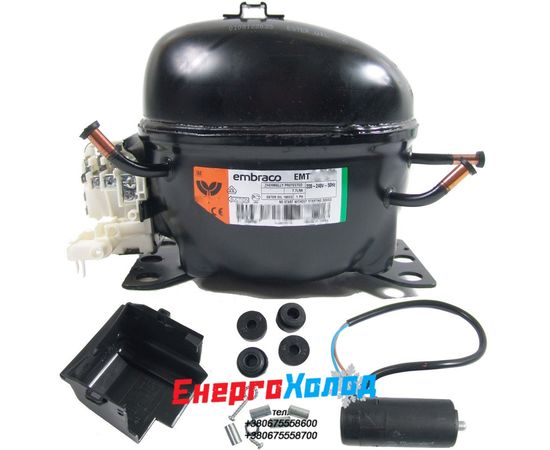 EMBRACO & ASPERA EMT6152GK (4.50 cм³) ГЕРМЕТИЧНИЙ ПОРШНЕВИЙ КОМПРЕСОР